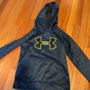 Under Armour Kids' Black and Yellow Patterned Hoodie
